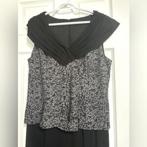 Elegant Black and Gray Women's Top